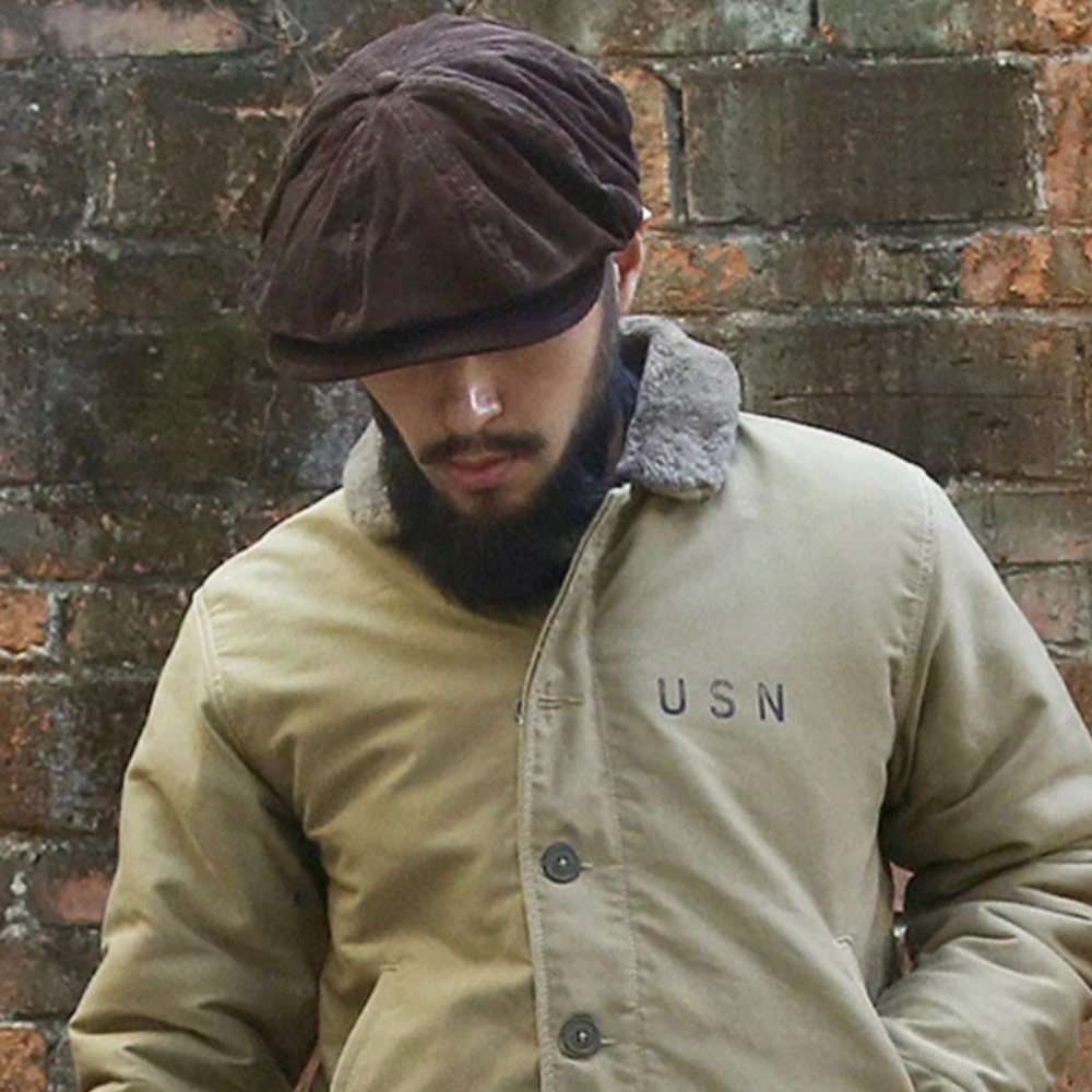Bronson Brown Corduroy Newsboy Cap